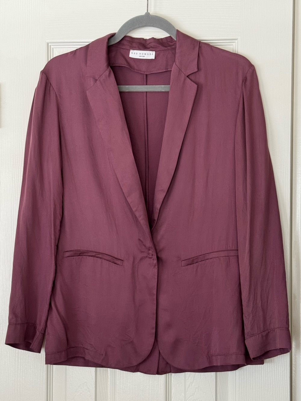 Neu Nomads 100% Modal Tailored Jacket Blazer Plum Small $260